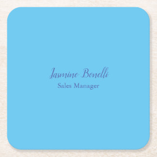 Dessous-de-verre Carré En Papier Sky Blue Professional Modern Minimaliste Ajouter u