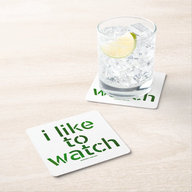 Dessous-de-verre Carré En Papier SlipperyJoe's Like to Watch Voyeurism peeping Tom (En situation)