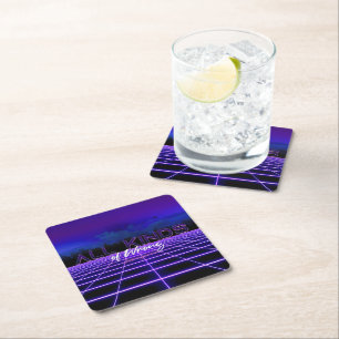 Dessous-de-verre Carré En Papier SlipperyJoe's toutes sortes tort bold 3D texte ret