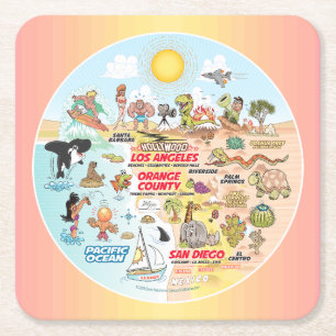 Dessous-de-verre Carré En Papier SoCal