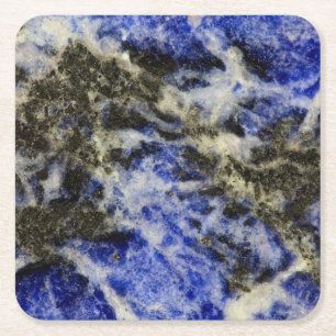 Dessous-de-verre Carré En Papier Sodalite bleue