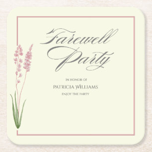 Dessous-de-verre Carré En Papier Soirée d'adieu Fleur sauvage de Pastel pour femmes