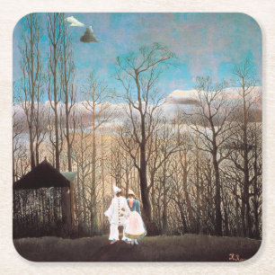 Dessous-de-verre Carré En Papier Soirée de Carnaval, Rousseau