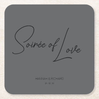 Dessous-de-verre Carré En Papier Soirée of Love Custom Coaster