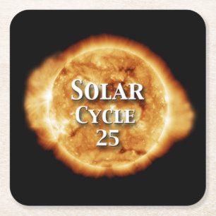 Dessous-de-verre Carré En Papier Solaire Cycle 25 Soleil actif