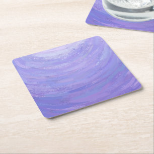 Dessous-de-verre Carré En Papier Soleil Violet