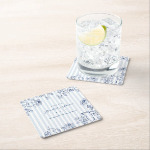 Dessous-de-verre Carré En Papier Something Blue Paper Coasters Décoration de Mariag
