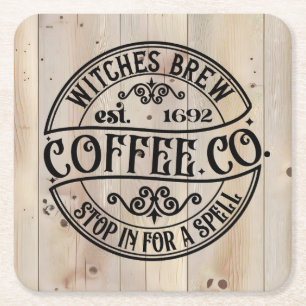 Dessous-de-verre Carré En Papier Sorcières Brew Coffee Co