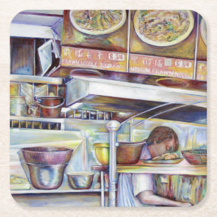 Dessous-de-verre Carré En Papier Soupe de queue de porc à Singapour