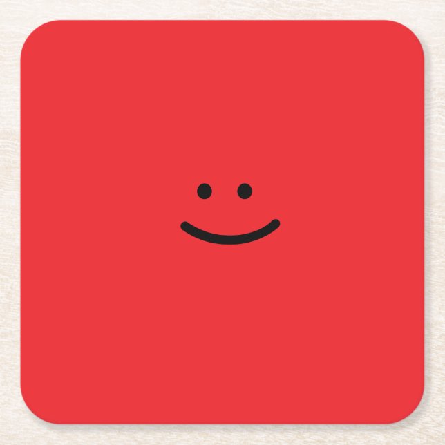 DESSOUS-DE-VERRE CARRÉ EN PAPIER SOURIRE :) (Devant)