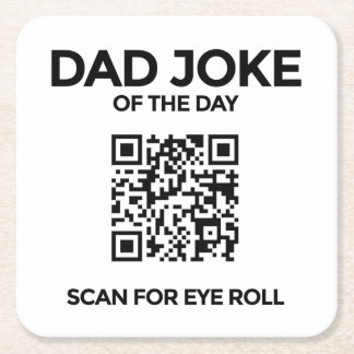 Dessous-de-verre Carré En Papier Sous-tasse Blague Papa QR