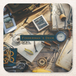 Dessous-de-verre Carré En Papier Sous-verres en papier Fisherman’s Deck