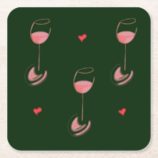 Dessous-de-verre Carré En Papier Sous-verres en papier pour amateur de vin