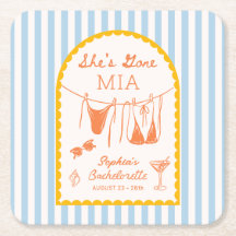 Sous-verres en papier pour enterrement de vie de j