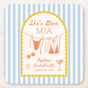 Dessous-de-verre Carré En Papier Sous-verres en papier pour enterrement de vie de j