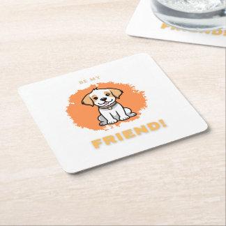 Dessous-de-verre Carré En Papier Soyez mon ami - Dessous de verre