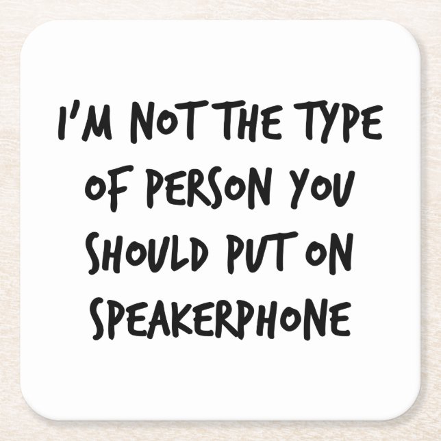 Dessous-de-verre Carré En Papier Speakerphone (Devant)