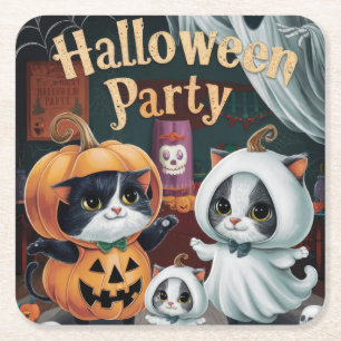 Dessous-de-verre Carré En Papier Spooktacular Halloween