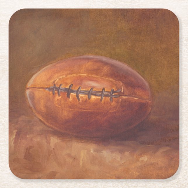 Dessous-de-verre Carré En Papier Sport rustique | Football (Devant)