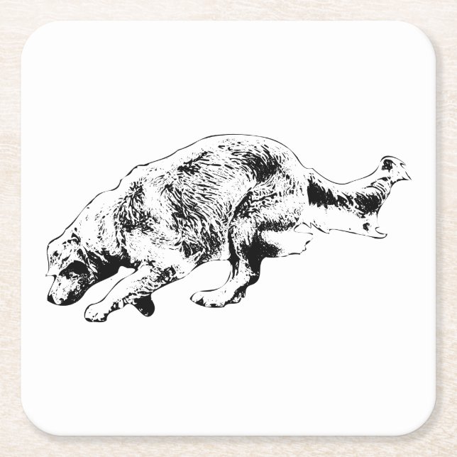 Dessous-de-verre Carré En Papier Sprint de table : Snshot d'or (Devant)