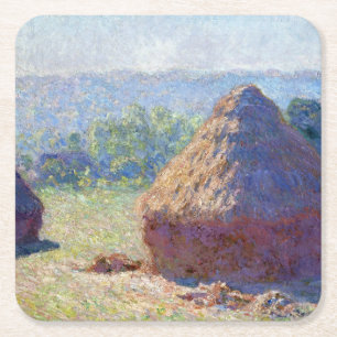 Dessous-de-verre Carré En Papier Stacks de blé (fin de l'été), Monet