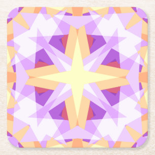 Dessous-de-verre Carré En Papier Star moderne Noël Festive violet rouge jaune