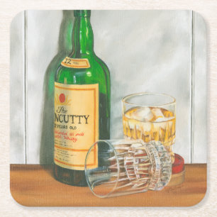 Dessous-de-verre Carré En Papier Still Life with Scotch par Jennifer Goldberger