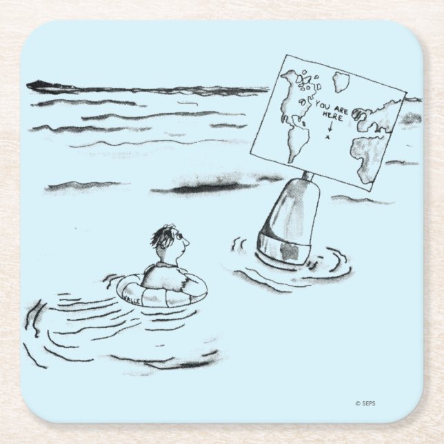 Dessous-de-verre Carré En Papier Strandé (Devant)