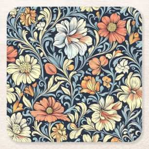 Dessous-de-verre Carré En Papier style floral William Morris à motif d'acanthe