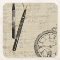 Stylos de fontaine et Watchface avec des notes