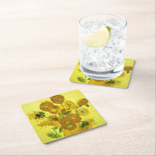 Dessous-de-verre Carré En Papier Sunflowers Vincent van Gogh