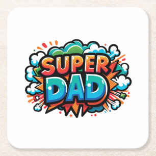 Dessous-de-verre Carré En Papier Super papa