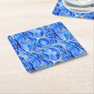 Dessous-de-verre Carré En Papier Surf et sable tropicaux - Beach Living