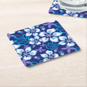 Dessous-de-verre Carré En Papier Surf JUNGLE (COMBO BLEU)