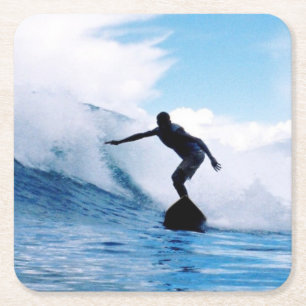 Dessous-de-verre Carré En Papier Surfer silhouetté