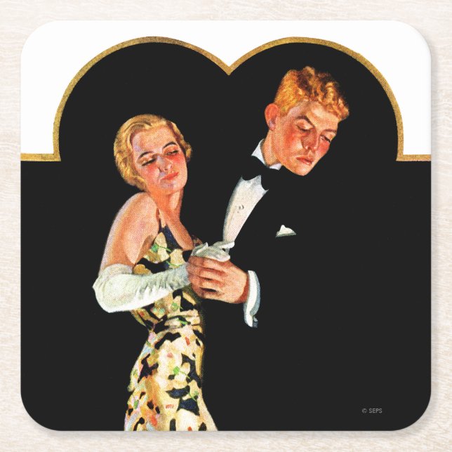 Dessous-de-verre Carré En Papier Suspendante perdue (Devant)