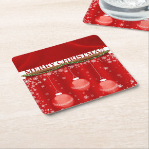 DESSOUS-DE-VERRE CARRÉ EN PAPIER SUZANNE ELIZABETH CHRISTMAS COLLECTION