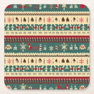 Dessous-de-verre Carré En Papier Sweat moche de Noël 5