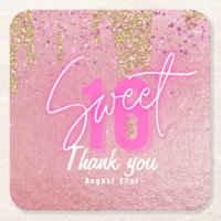 Sweet 16 Pink Party de nourriture vaisselle person