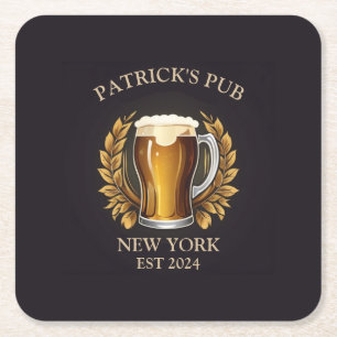 Dessous-de-verre Carré En Papier Symbole de pub personnalisé pour la barre d'accuei