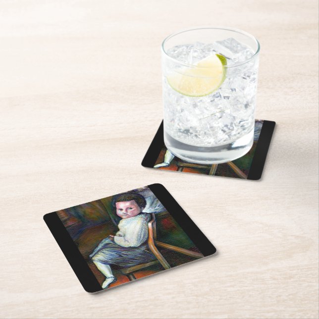 Dessous-de-verre Carré En Papier Synésie (En situation)