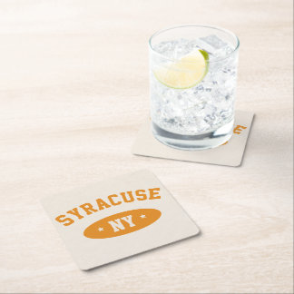 Dessous-de-verre Carré En Papier Syracuse, NY Retro Athletic-Style Paper Coasters