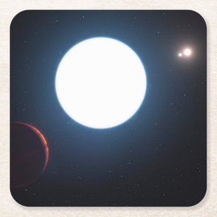 Dessous-de-verre Carré En Papier Système Triple Étoiles Hd 131399