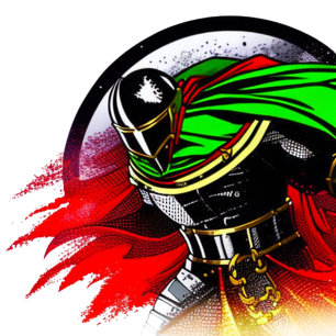 Dessous-de-verre Carré En Papier T-Shirt Vibrant Knight Oreiller Jeté Dessus de Ver