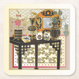 Dessous-de-verre Carré En Papier Table Mah Jongg