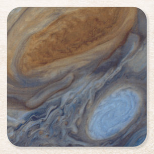 Dessous-de-verre Carré En Papier Tâche rouge grande de la planète Jupiter