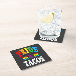 Dessous-de-verre Carré En Papier Tacos de la Fierté Lgbt