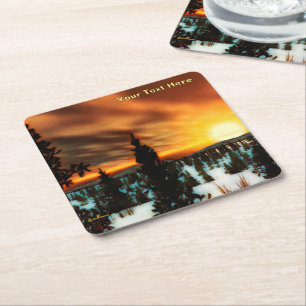 Dessous-de-verre Carré En Papier Taiga Sun