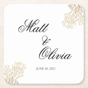Dessous-de-verre Carré En Papier Tapis de mariage côtier de la Côte d'Ivoire Modifi