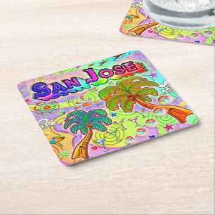 Dessous-de-verre Carré En Papier Tapis de souris de vacances à San Jose Target